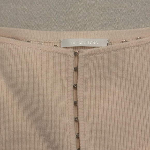NWOT Helmut Lang Hook and Eye-Detail Ribbed Top - Picture 7 of 10